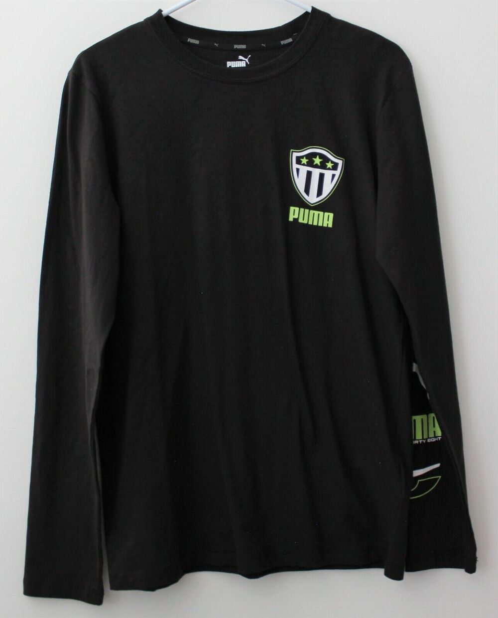 Puma Men's Midfield Black Long Sleeve T-Shirt Size M NWT